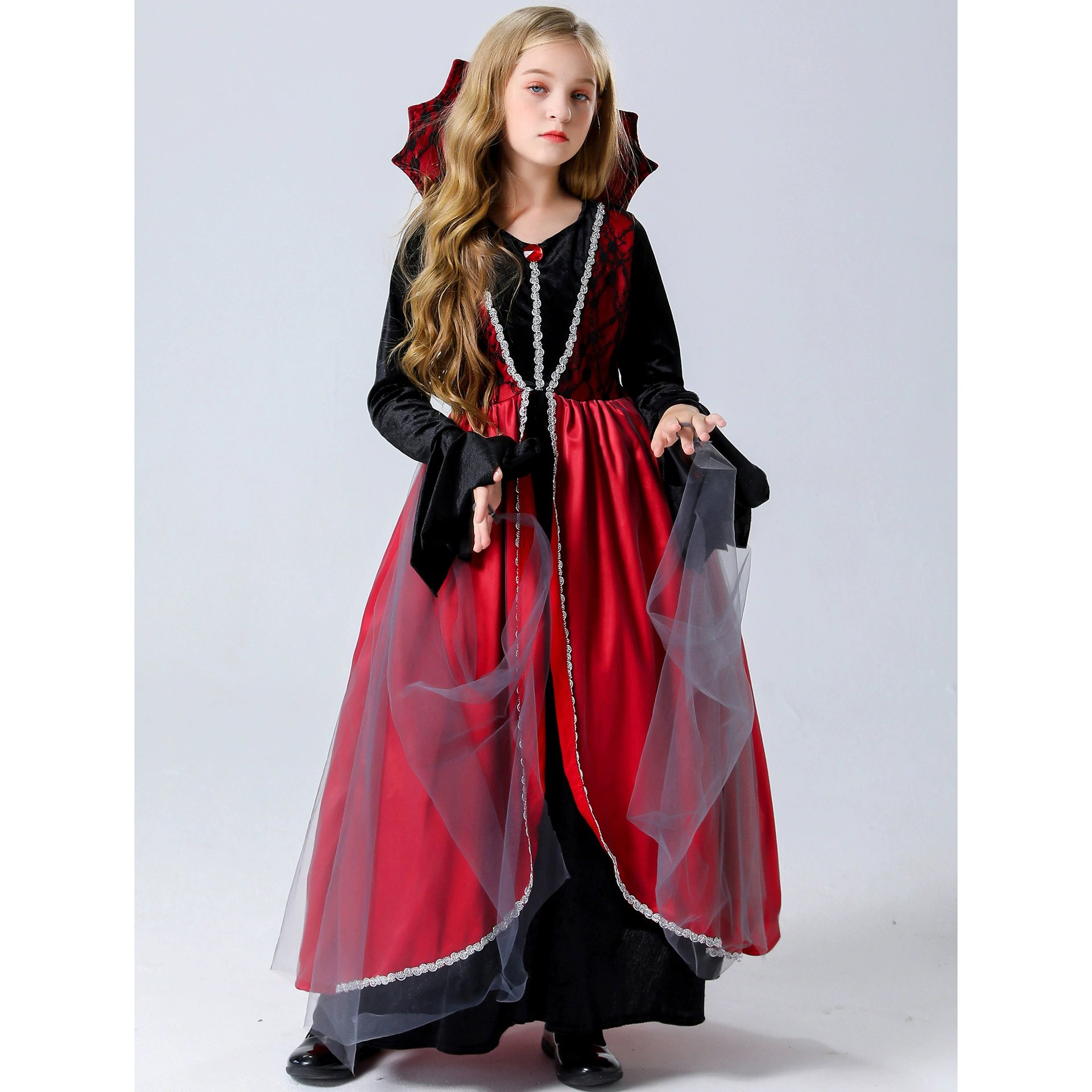 S-XL Детский дворец Демон Одежда Halloween Одежда Детская одежда