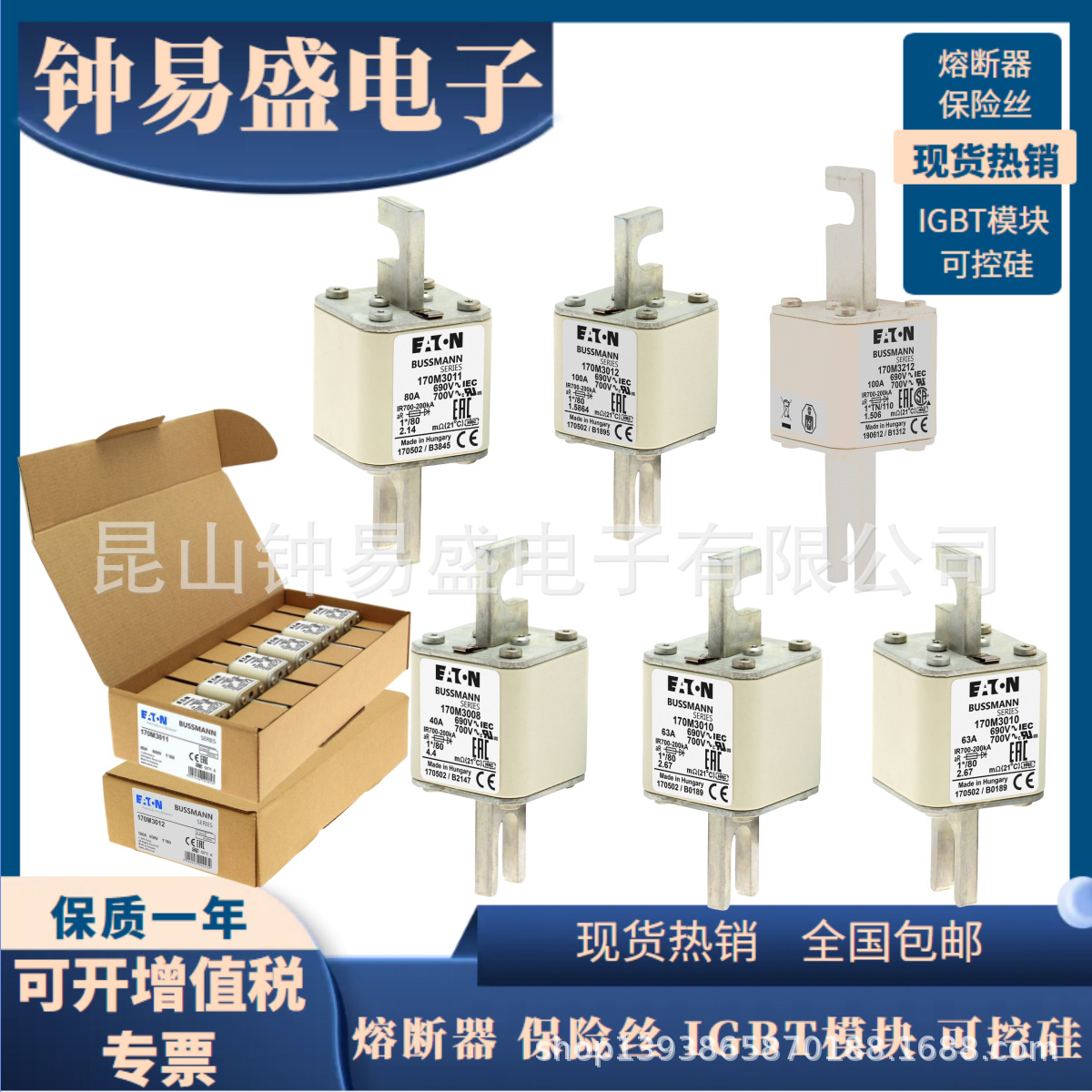 Bussmann熔断器690V 630A  170M3023 170M3073 170M3173 170M3223