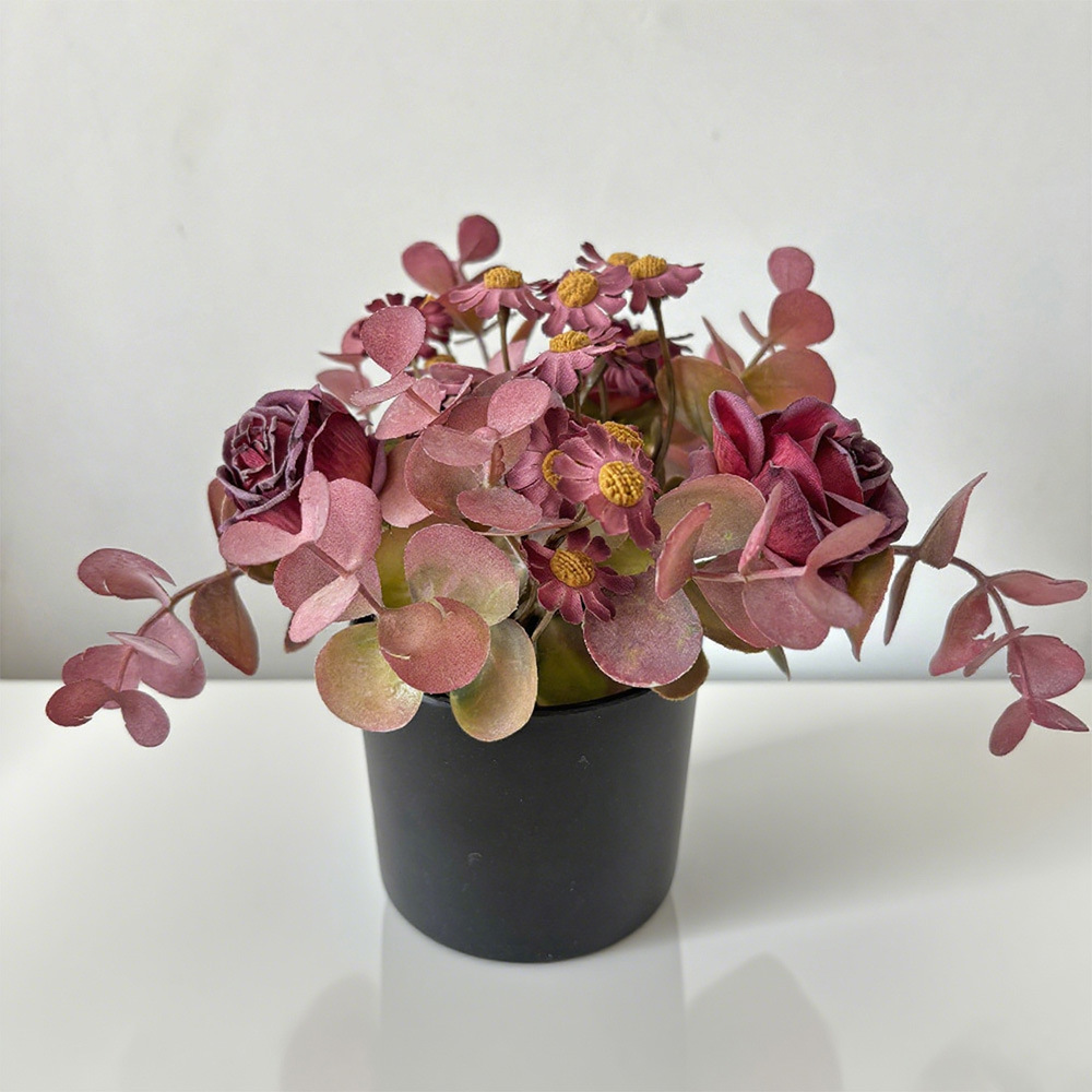 Burbuja rosa camomilla bonsai pequeña decoración de sala de estar fresca tela de seda transfronteriza amazónica flor eterna yugari