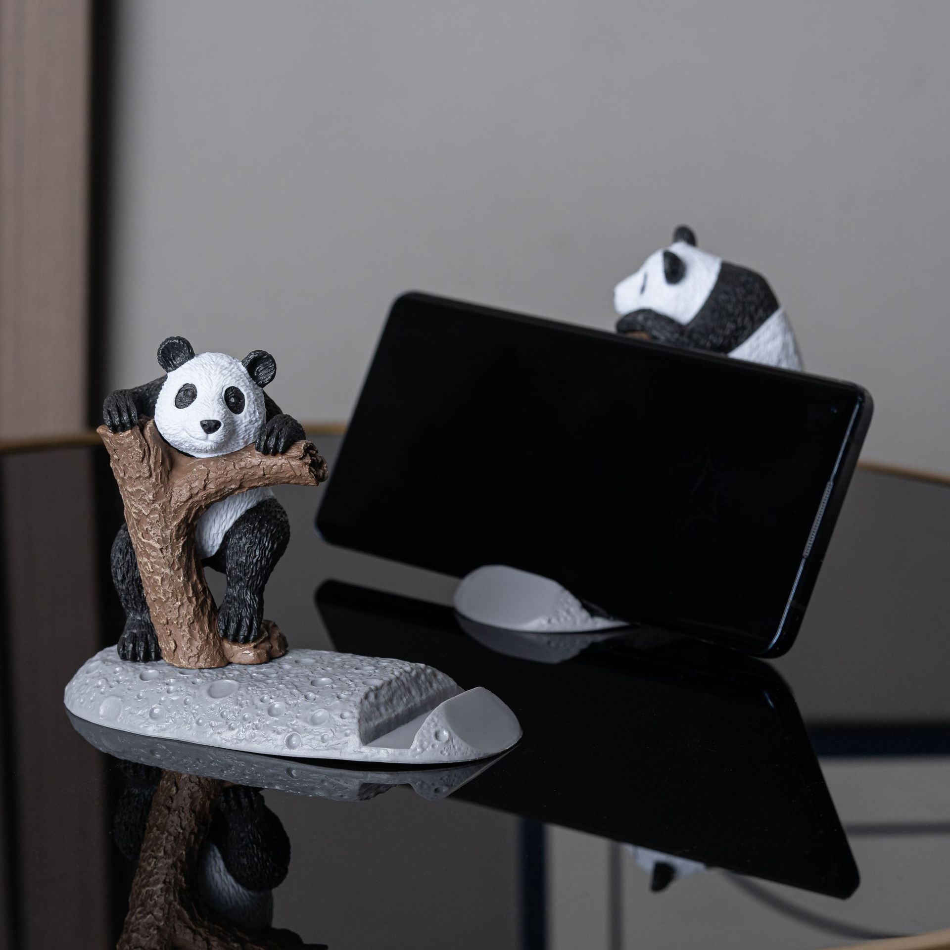 Adorno de astronauta de lujo ligero, dispositivo para ver series en vivo, soporte para transmisión en vivo, soporte para teléfono de lectura perezosa, escritorio de alta estética