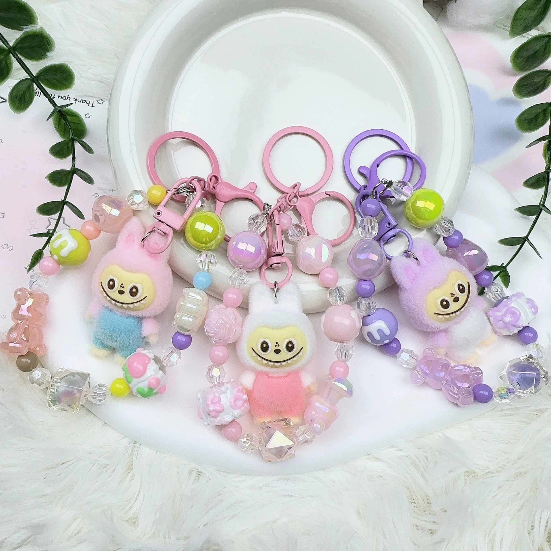 Милый брелок с мультяшным животным, подвеска из смолы, живой слепой пакет, милые аксессуары «сделай сам», брелок для пары, лучшего друга