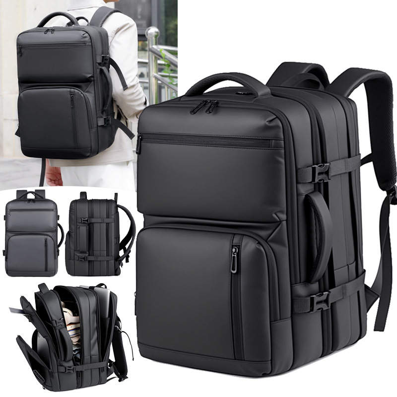 Business Men's Large-Capacity Backpack, Simple Oxford Cloth Backpack for Commuting, Daily Business Trips, Travel, Multi-Functional New Computer Bag