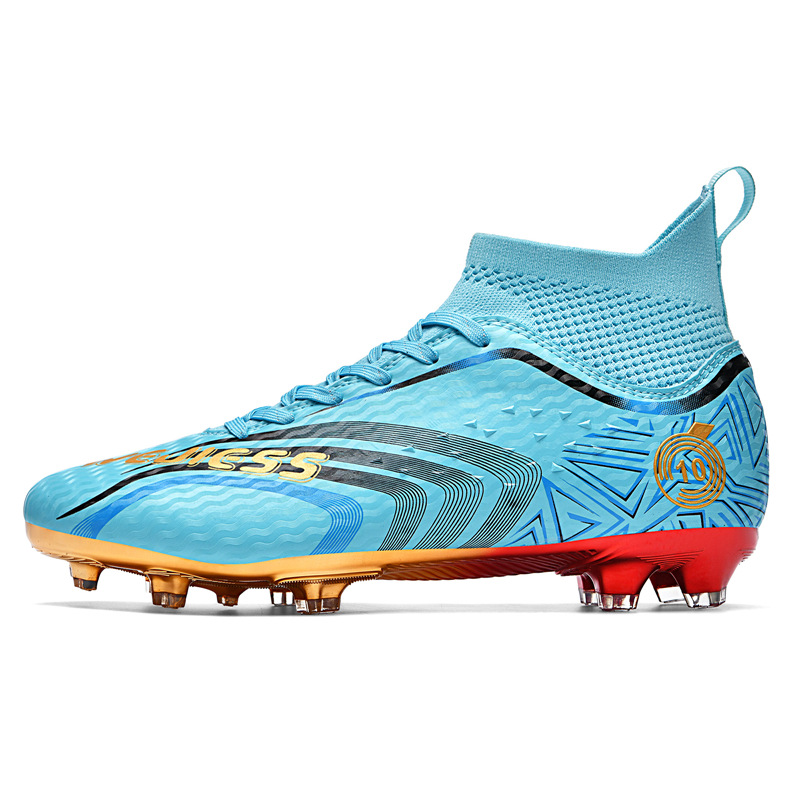 Cross-Border High-Top Football Men, Women, And Children, Suitable For Artificial Turf, AG Long Spikes, Student_voghion.com