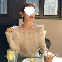 厂家直销毛衣秋冬新款时尚洋气甜美温柔立体长袖针织衫修身显