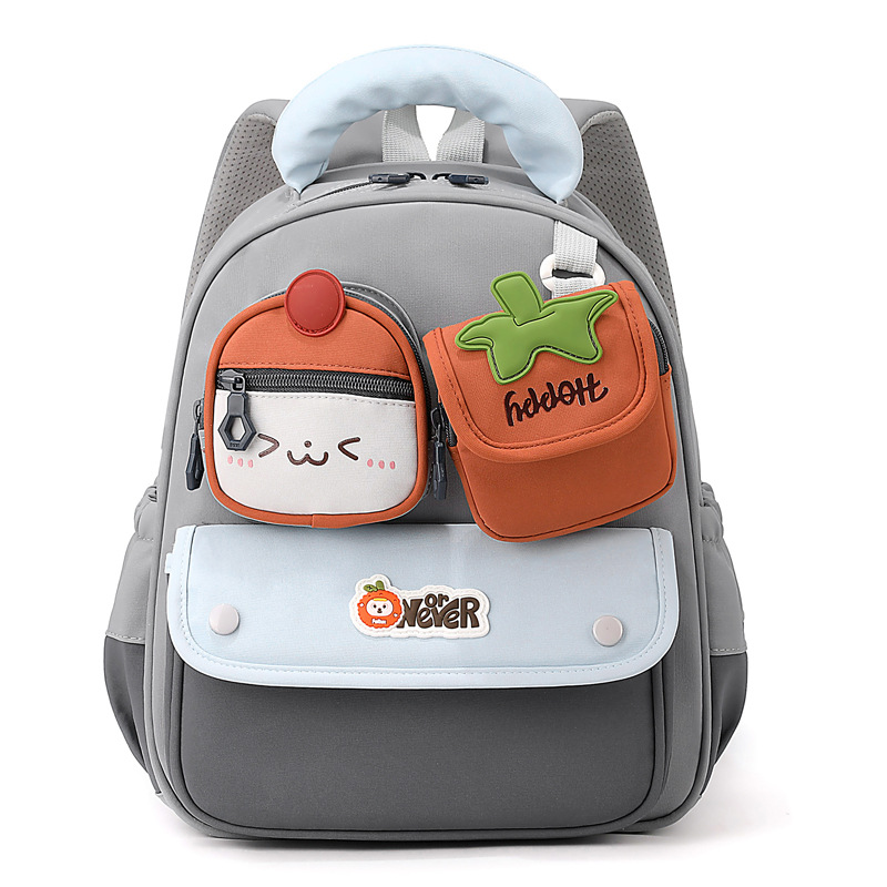 Mochila infantil encantadora de frutas y verduras, color combinado, mochila transpirable para niños pequeños, mochila pequeña para bebés en clase media. image 10