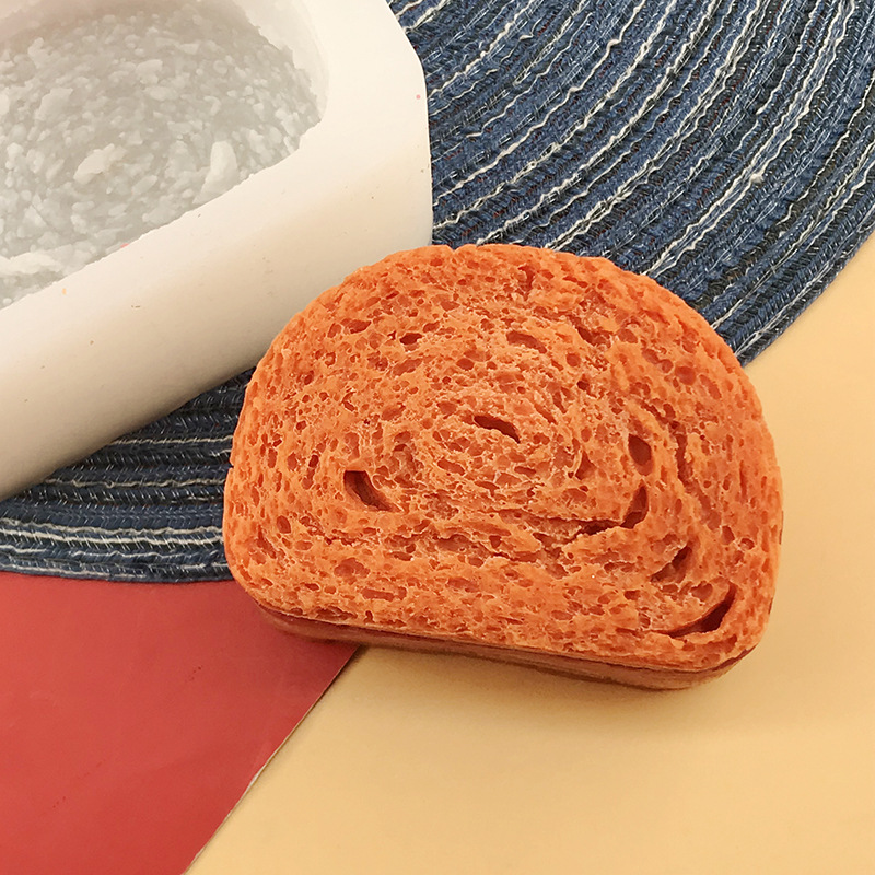 烤饅頭片硅膠模具麵包片捏捏吐司饃饃饅頭翻模巧克力烘焙慕斯模具