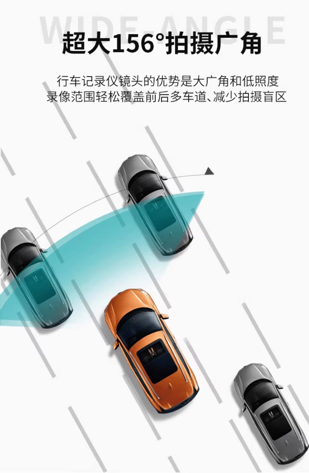 Suitable for car rearview mirror dashcam 2026 new model, no wiring required, front and rear dual-camera car reversing image