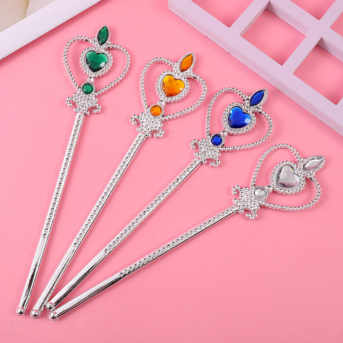 Manufacturer children's headwear crown princess clothing accessories fairy wand gemstone crown magic wand headband jewelry