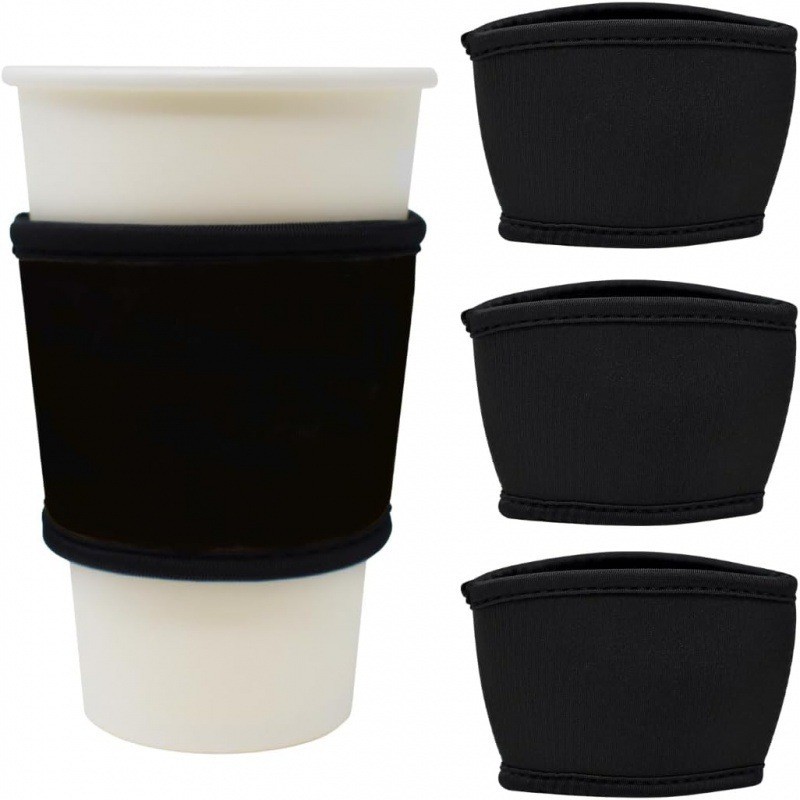 Creative Diving Material Coffee Cup Cover Plastic Cup Cover with Lid Anti-Scalding and Anti-Icing Beverage Milk Tea Insulation Cover Insulation