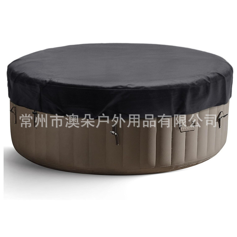 Factory wholesale outdoor round bathtub waterproof cover day chemical cover dust cover silver rain cover SPA bathtub top cover