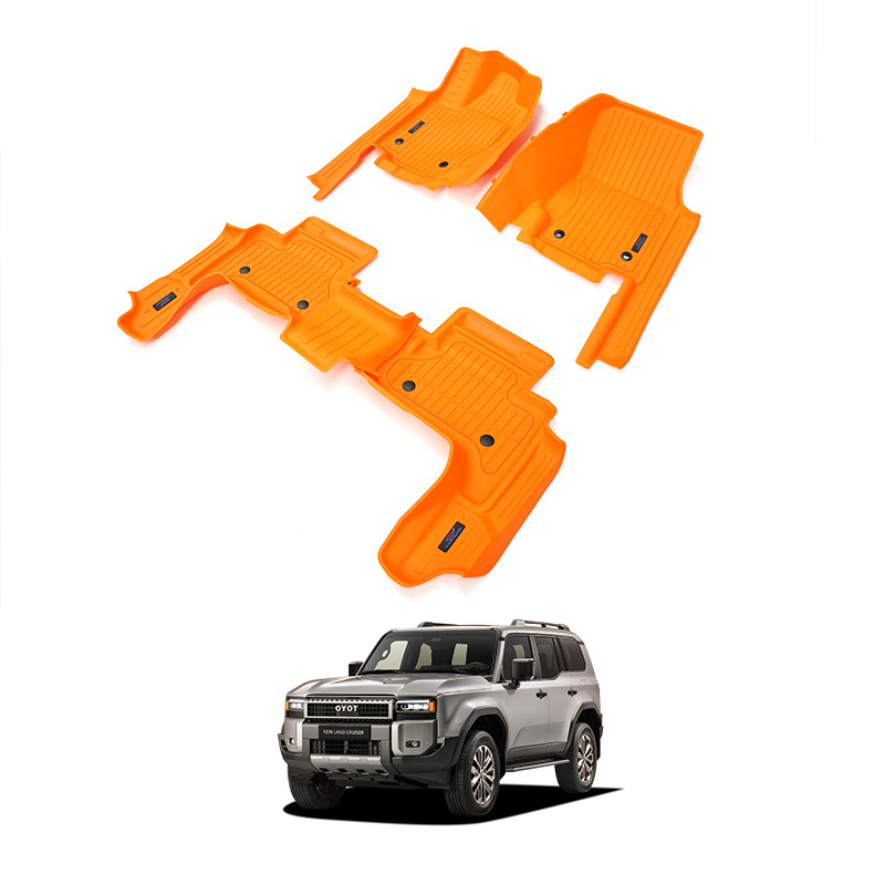Costura transfronteriza Toyota Prado Overbearing Lc250 coche naranja alfombrilla especial Prado inyección impermeable