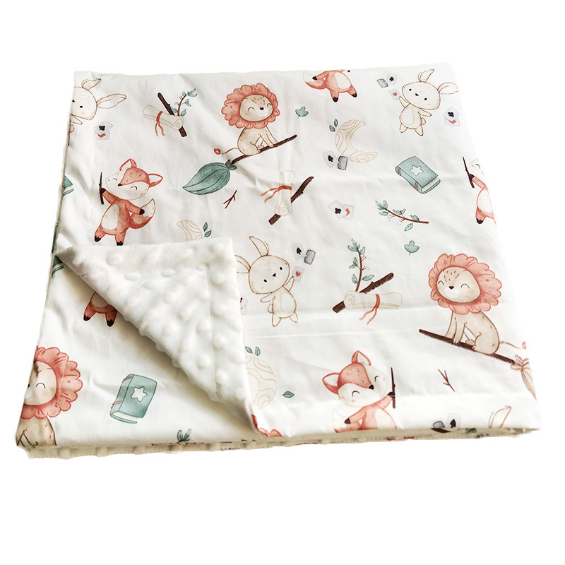 Manta de gorro de bebé de algodón de sarga de doble capa manta de bebé manta de gorro calmante para niños manta de colcha