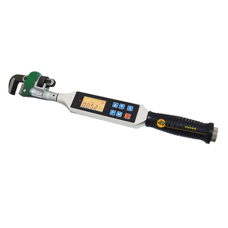 管钳式数显扭力扳手 数字式扭矩扳手可换头 钢管检测电子力矩工具