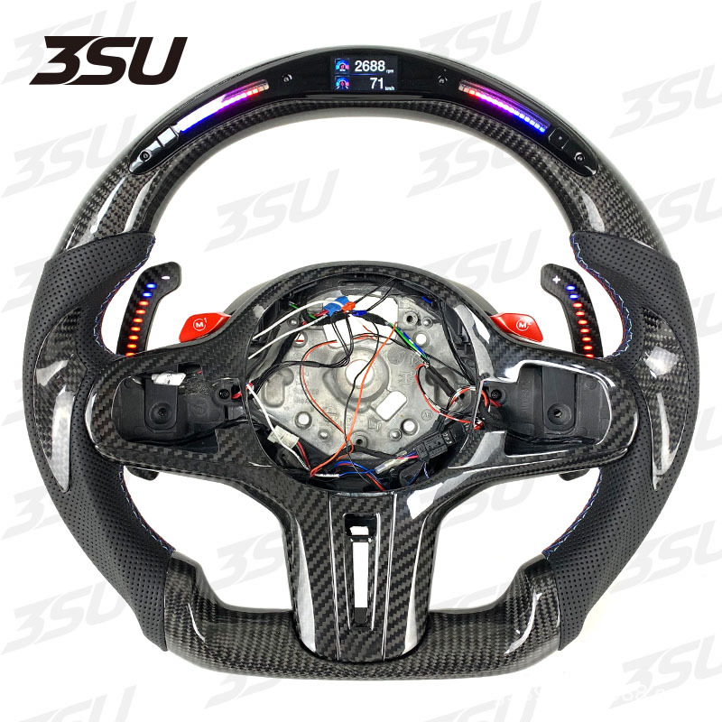 Suitable for Bmw G20G30G80M3M4 34 Series Led Car Carbon Fiber Steering Wheel Modification