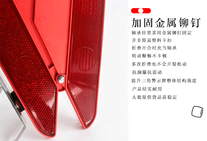 Car emergency parking triangle warning sign, reflective tripod, anti-tailgating on highways, universal for multiple vehicle types, wholesale supply