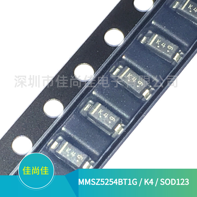 MMSZ5254BT1G 丝印K4 SOD123 27V/0.5W 稳压二极管