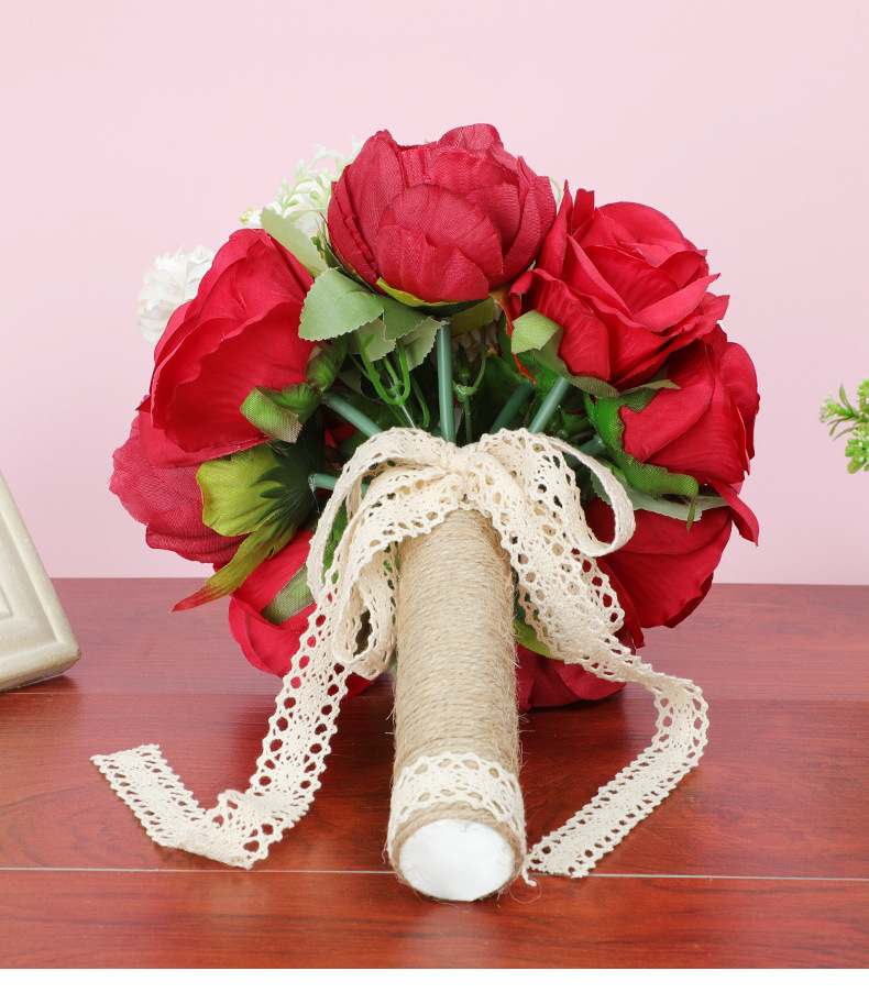 Wholesale of new cross-border wedding products, including Chinese and Western wedding bouquets, artificial silk flowers, wedding artificial flowers, and shooting props detail image 13