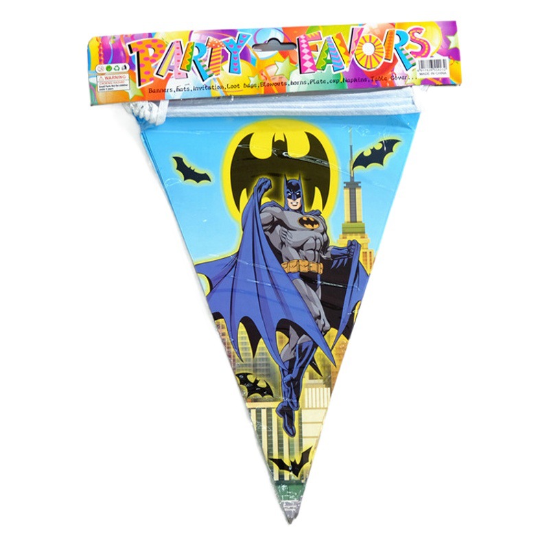 Fabricante en stock Batman Tema de cumpleaños plato de papel taza de papel cuchillo de tejido tenedor cuchara decoración del partido vajilla suministros de traje