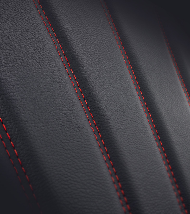 Car Cushion Four Seasons Universal Small Waist Fashion Square Cushion Mercedes-Benz Pattern PVC Simulation Leather Full Envelope Cushion