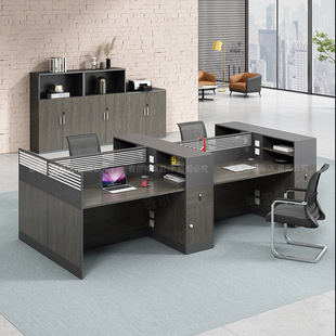 Staff Office Desk and Chair Combination Station Staff Simple Double Four Six Creative Desk