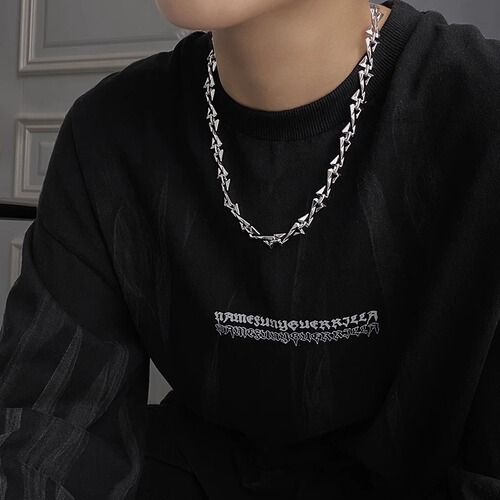 Necklace for men  new style Z letter thorns trendy high-end European and American cross-border versatile neutral style accessories