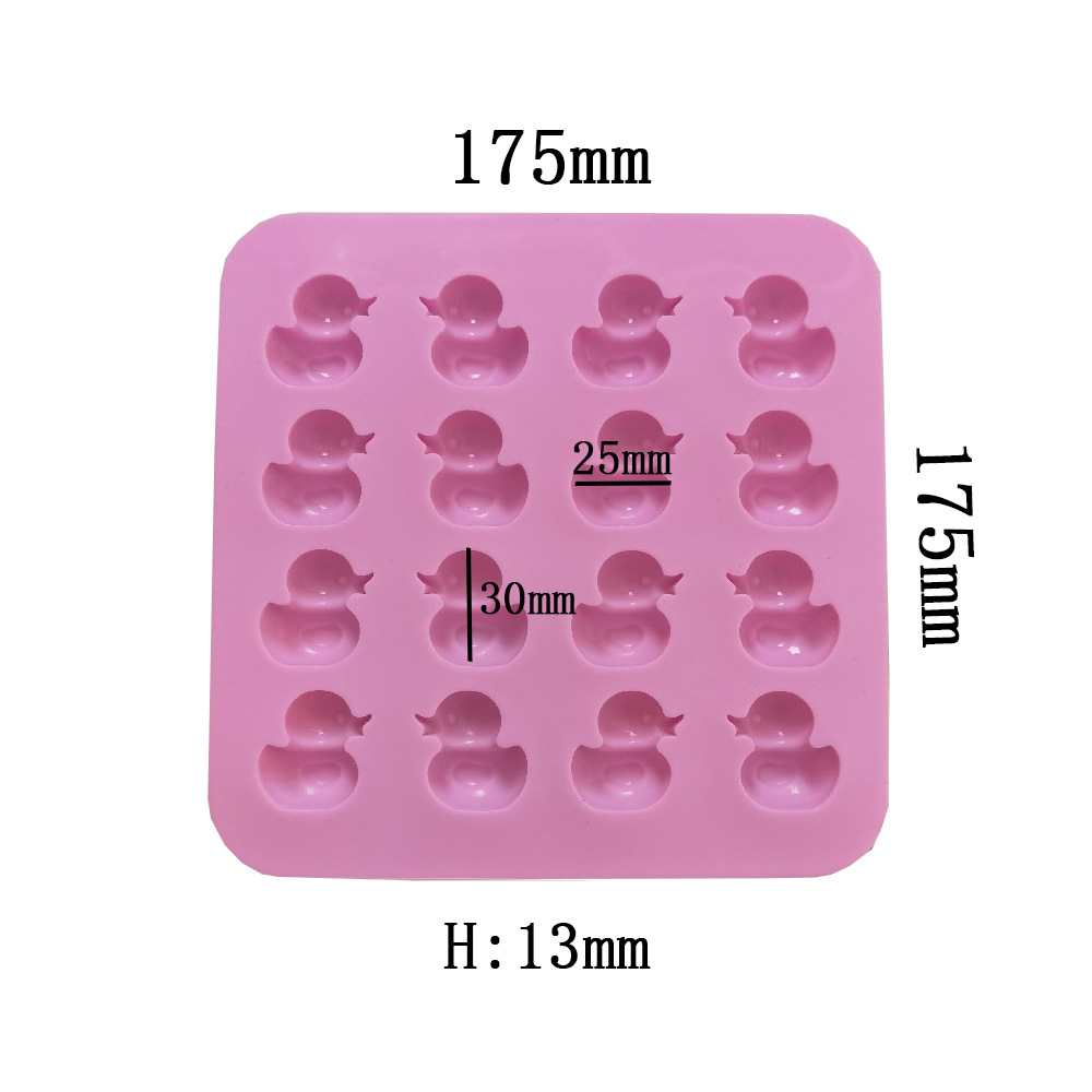 Silicone 16 patitos 572 molde de pastel de chocolate gelatina pudín molde de pastel herramientas de horneado