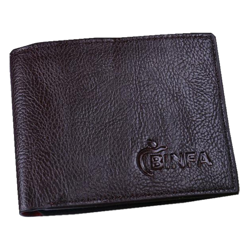 New Hot Selling Men's Short Wallet Men's Simple Fashion Multi-Card Wallet PU Horizontal Double Lotus Leaf Wallet
