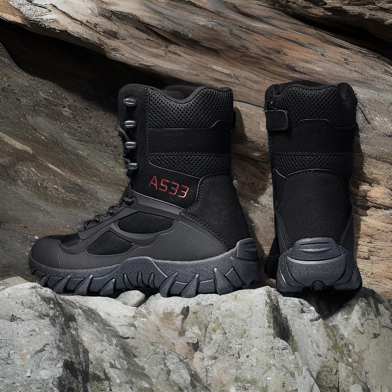 Botas militares tácticas altas al aire libre para hombres, zapatos de senderismo para hombres, botas de entrenamiento profesional para acampar, botas deportivas al aire libre de combate