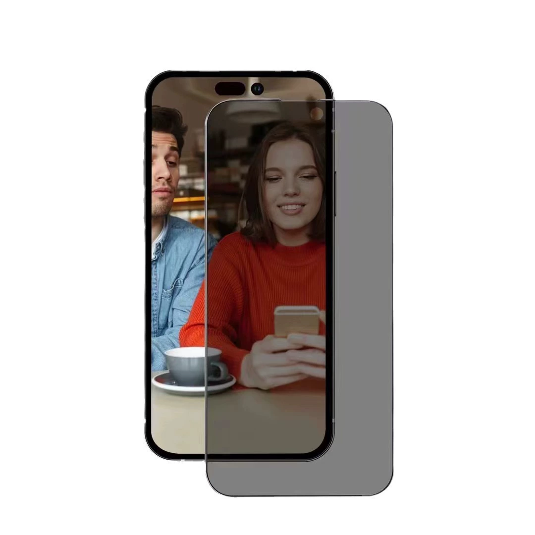 Подходит для iPhone 16 Pro Max защитное стекло Corning, синие светоподавляющие и печатные приватные функции