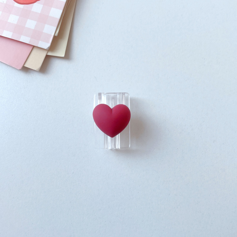 Line sleeve-three-dimensional wine red love