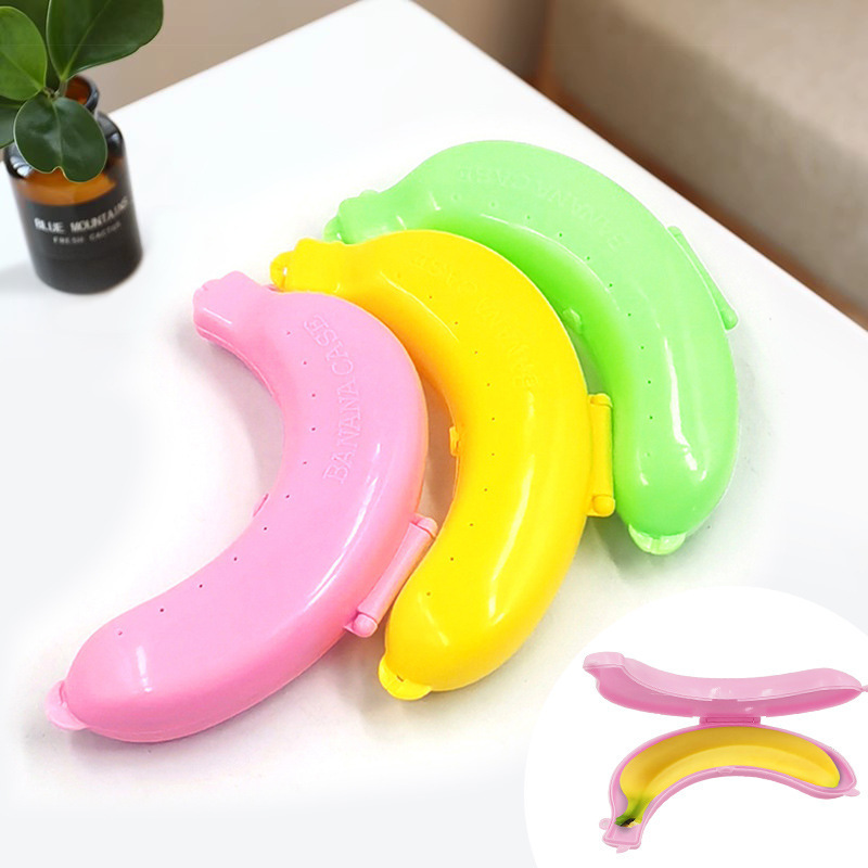 Cross-border portable travel supplies plastic banana box storage box anti-squeeze fruit banana protection box