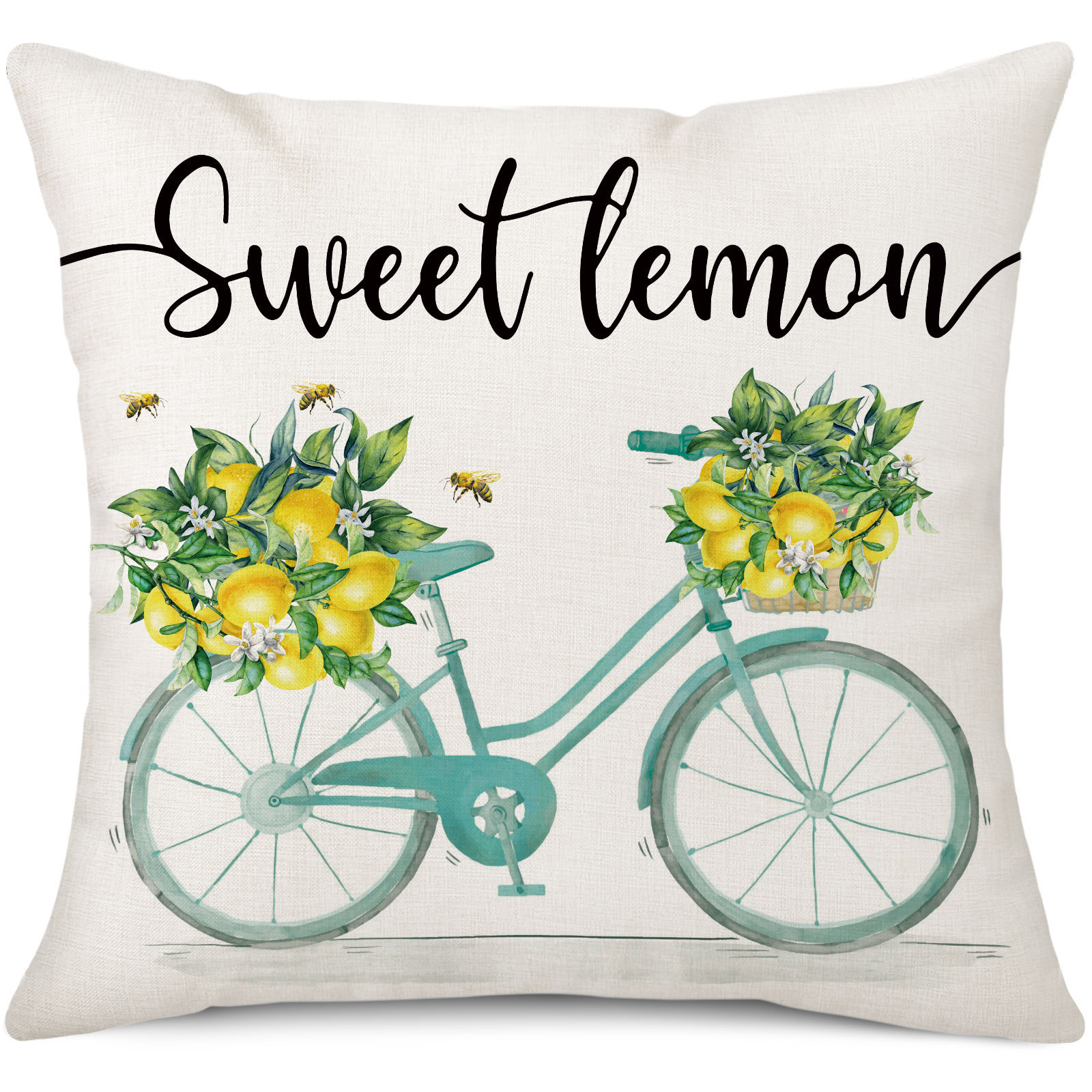 Amazon limón fresco serie de frutas almohada de oficina siesta almohada almohada de casa almohada de cubierta
