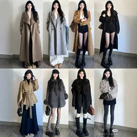 秋冬季新款韩版中长款羽绒服棉服上衣大衣外套女品牌撤柜女装尾货