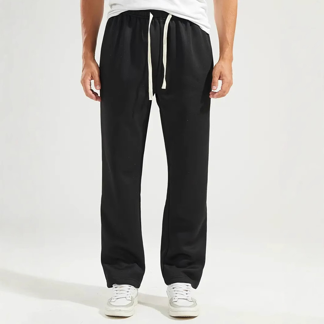 Hansca Men's Sweatpants Spring and Autumn American Casual Straight Wide-Leg Loose Gray Drape Sports Long Pants