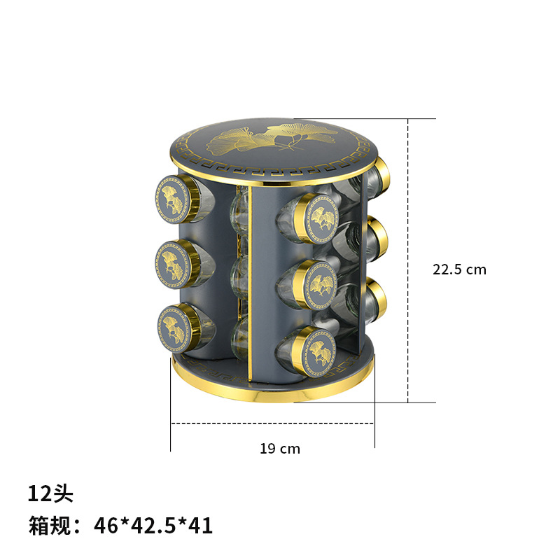 Estante de condimento giratorio redondo de acero inoxidable Estante de condimento multifunción Ginkgo biloba Phnom Penh Estante de cocina