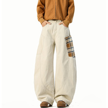 100%棉2025新款男士秋装潮牌宽松日系休闲300g洗褪色棉布休闲长裤