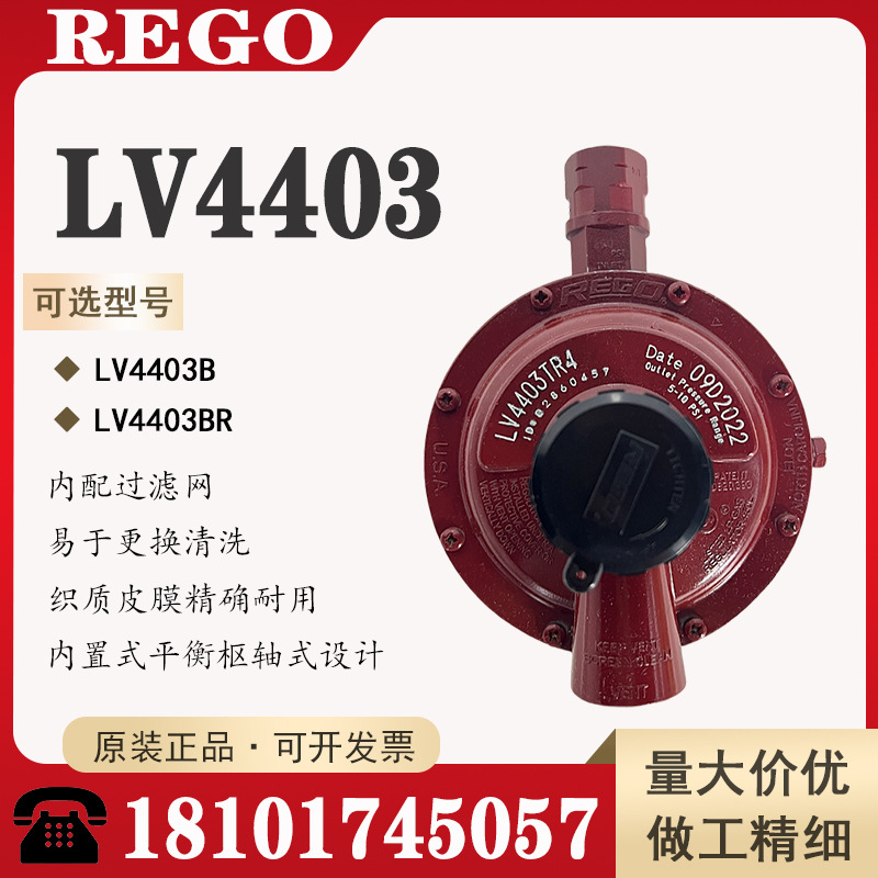 REGO煤气减压阀 LV4403美国力高液化气调压器