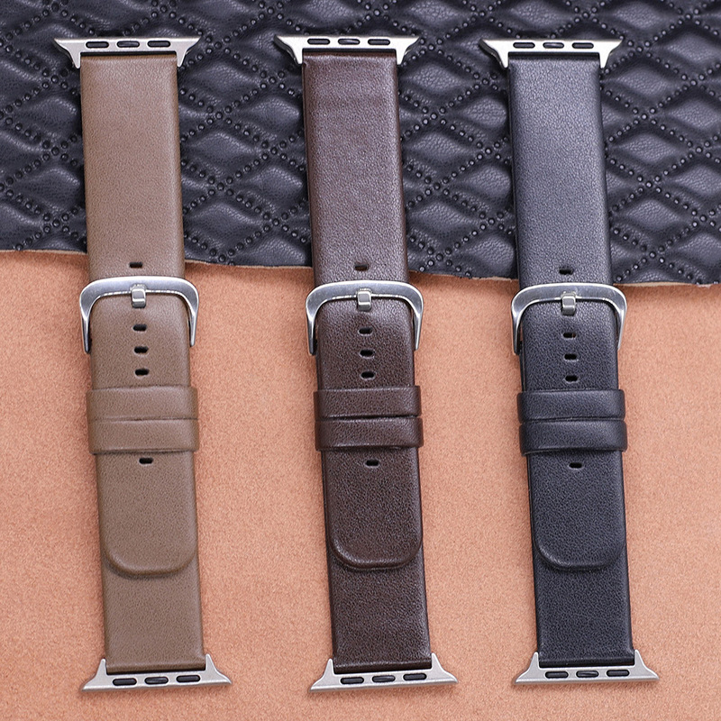 Soft Seiko Leather Strap for Apple Watch Strap ultra2 iWatch10 9 8 7 Strap