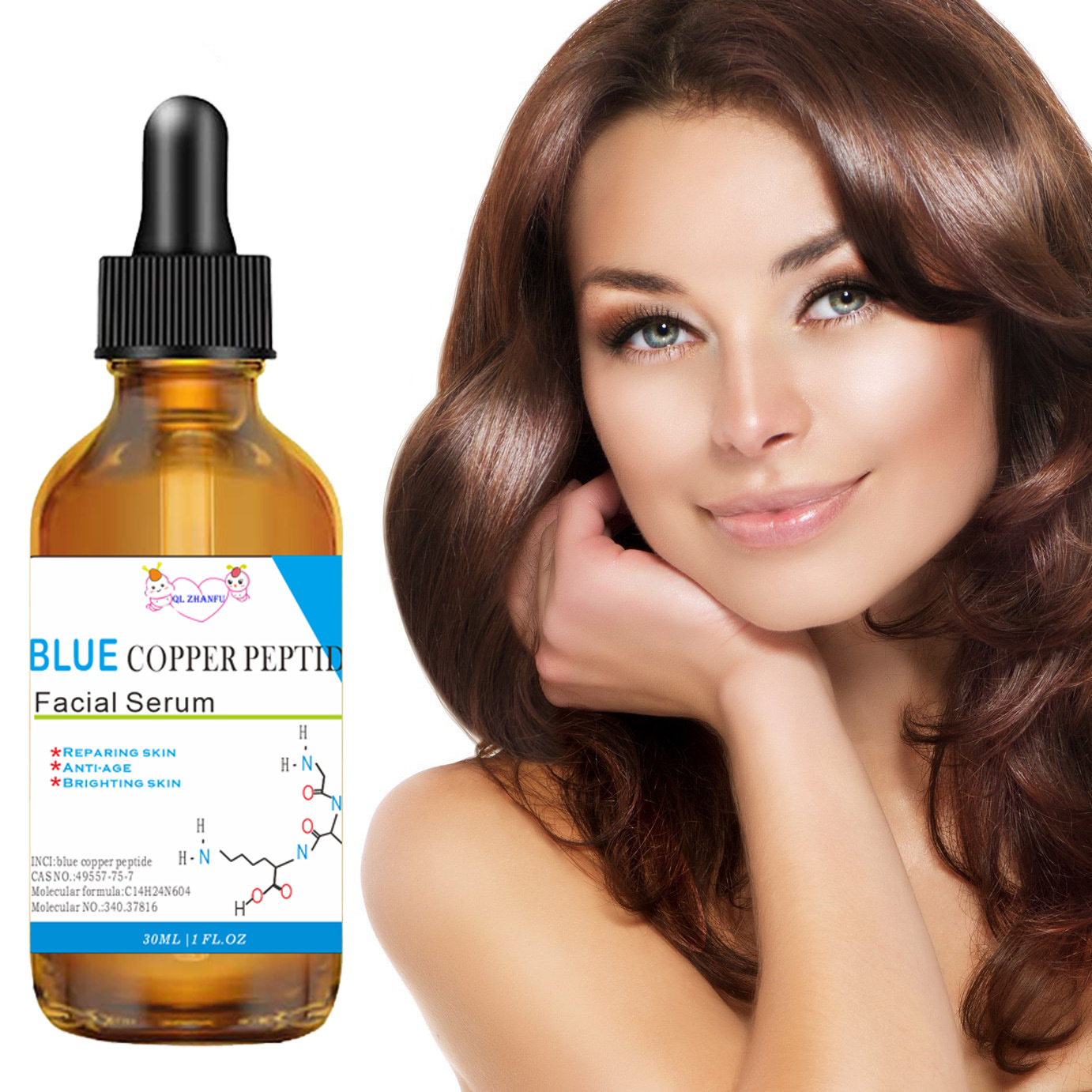QLZHANFU Blue Copper Titanium Repair Skin Facial Moisturizing&Replenishing essence 30ml_voghion.com