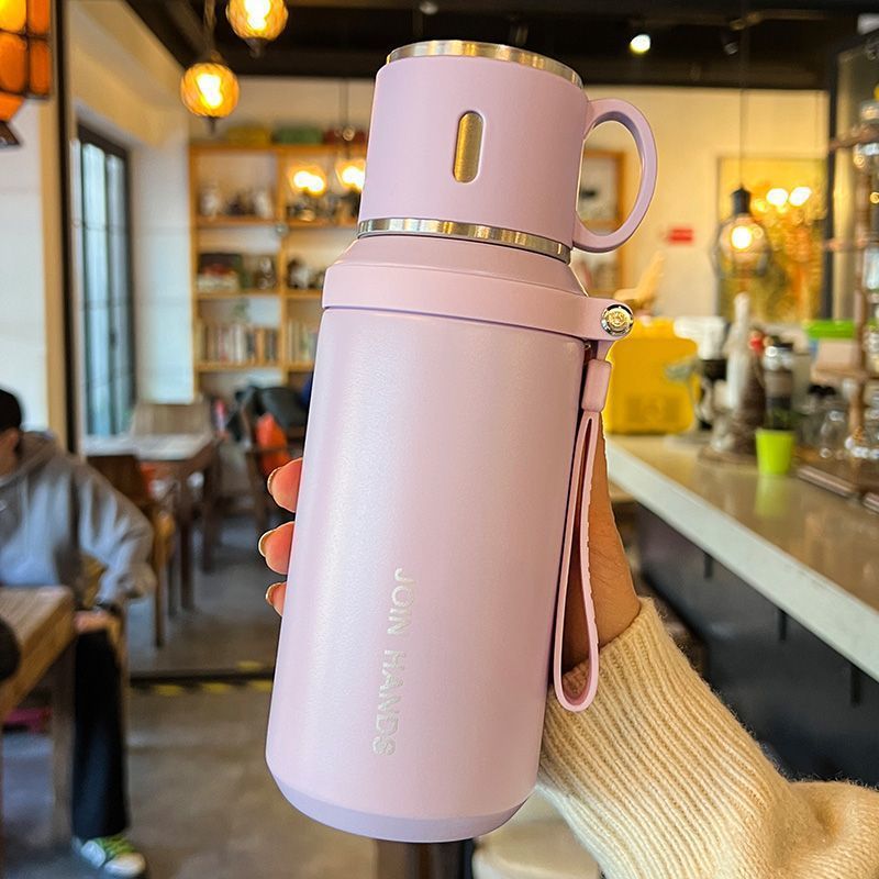 316 tazas de acero inoxidable de alta capacidad de hervidor deportivo de oficina de alto valor para hombres tazas de agua portátiles cubiertas de tazón