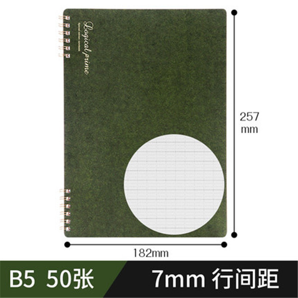 Zhonglin japonés importado retro dorado espiral bobina cuaderno estudiante simple Bloc de notas B5 horario Oficina