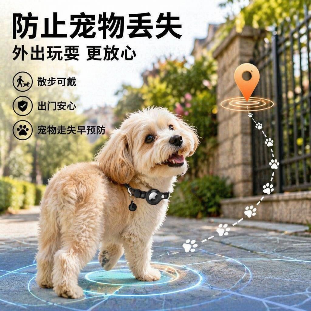 【严选】宠物定位器狗狗追踪器防小狗猫咪防走丢项圈GPS定位器