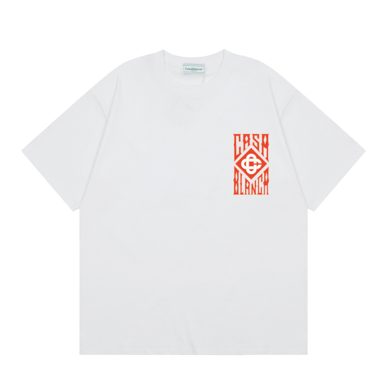 クロスボーダーカサブランカ夏新作カサドリームゲートプリント男女兼用ルーズ半袖Tシャツ純綿|undefined