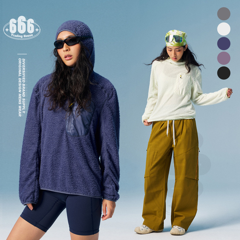 Shibuya Element outdoor camping style warm hooded fleece top sweatshirt unisex jacket OW5213 Shibuya Element outdoor camping style warm hooded fleece top sweatshirt unisex jacket OW5213