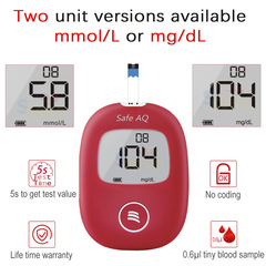 Safe AQ Smart manufacturer blood glucose meter automatic blood glucose measuring device blood glucose test strips export foreign trade CE