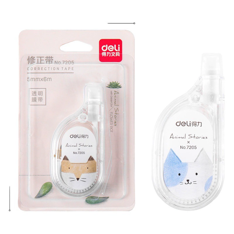 Deli 7205 коррекционная лента Студенческая коррекционная лента 6 м коррекционная лента канцелярские товары оптом