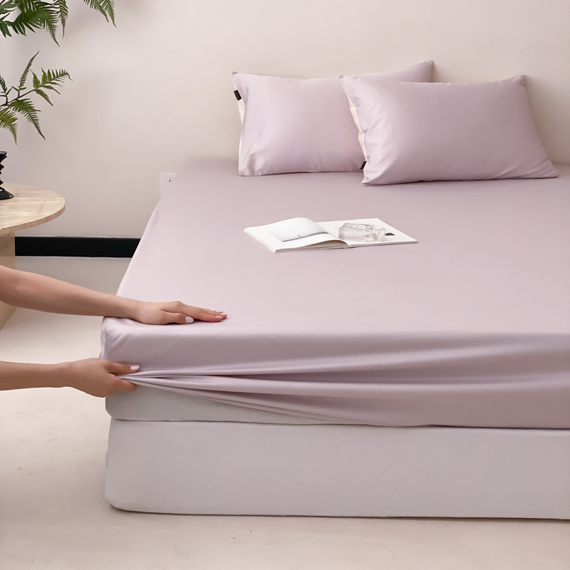 Sábana Ajustable de una Sola Pieza de Algodón de Fibra Larga 100S, Protector de Colchón de Color Sólido de Algodón Puro, Cubrecolchón Ajustable Suave de Cobertura Total.