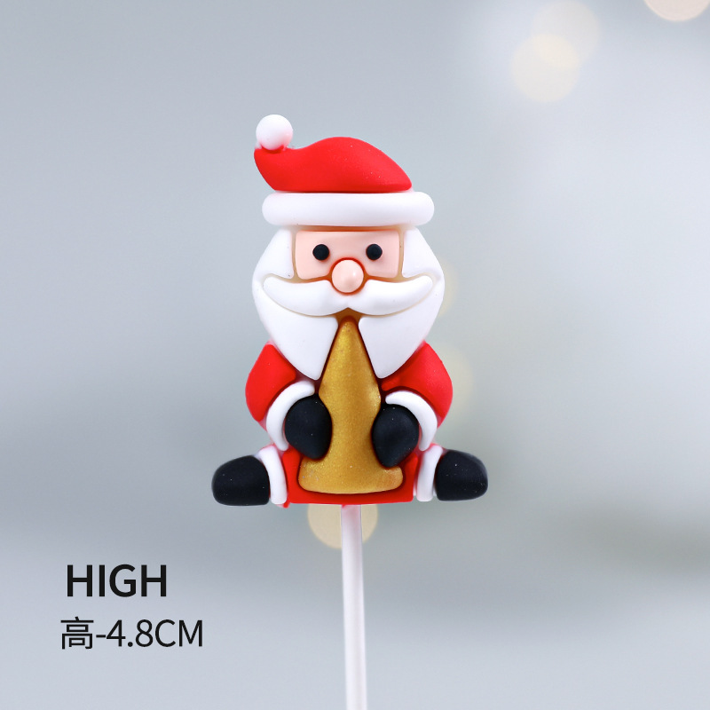 著作権クリスマスケーキ装飾装飾品ソフトゲルクリスマス楽しい老人雪だるまヘラジカクリスマスツリーパーティープラグイン|undefined