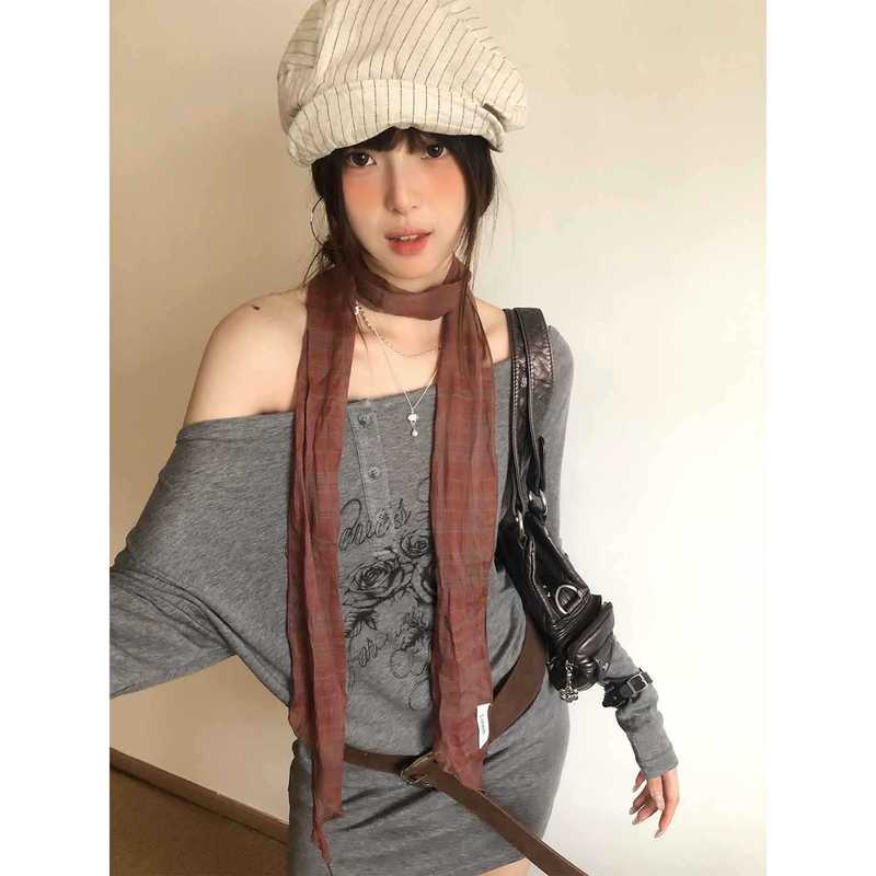 复古格纹薄款长条丝巾女小众高级感亚麻小围巾百搭系脖领巾飘带潮|undefined