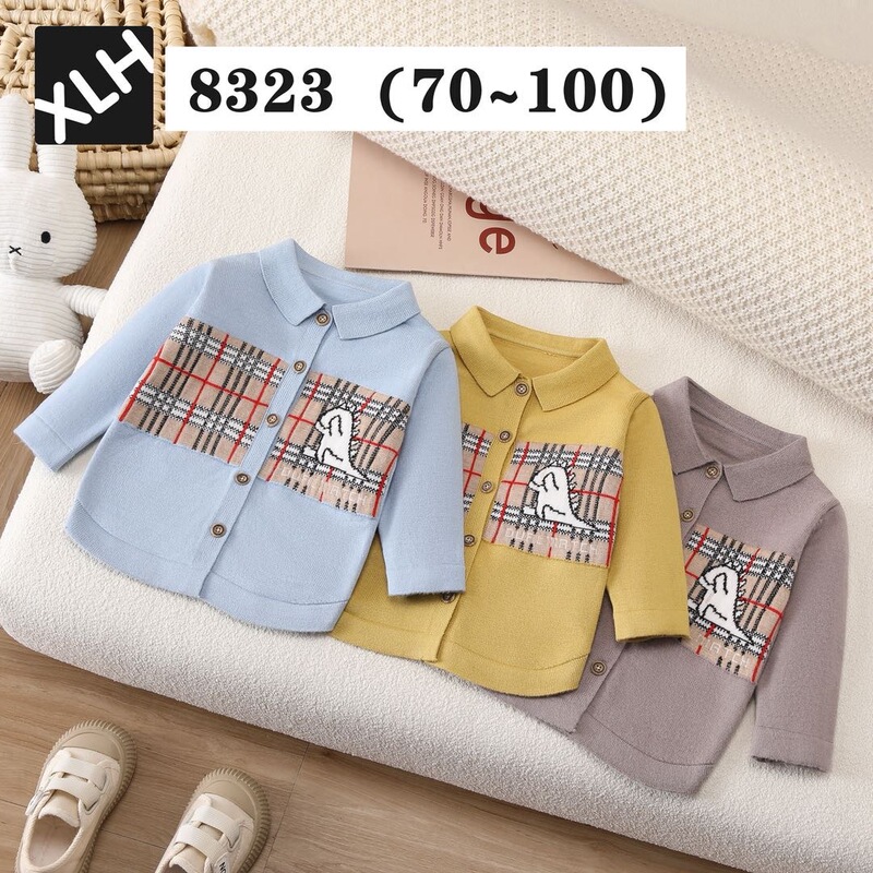 Autumn and Winter New Style Baby Boys and Girls Children's Clothing Sweater with a Simple Turn-Down Collar, Cute and Stylish Dinosaur Design, Baby Cardigan Top Autumn and Winter New Style Baby Boys and Girls Children's Clothing Sweater with a Simple Turn-Down Collar, Cute and Stylish Dinosaur Design, Baby Cardigan Top
